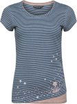 indigo blue stripes washed creme