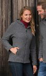 Jacke mit Kapuze Merino Wollfleece Damen
